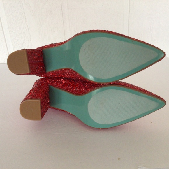 Betsey Johnson Red Ankle Boots - Picture 10 of 12